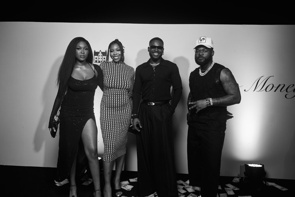 Veeiye, Moni Osibodu, Adekunle Gold and Falzthebahdguy at the Coco Money music video premiere with The Macallan